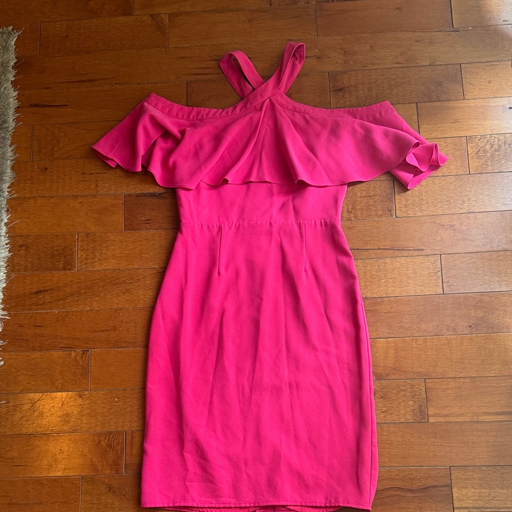 Pink Off-Shoulder Dress